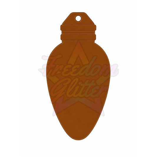 Christmas Light Bulb Acrylic Ornament Blank – 4"
