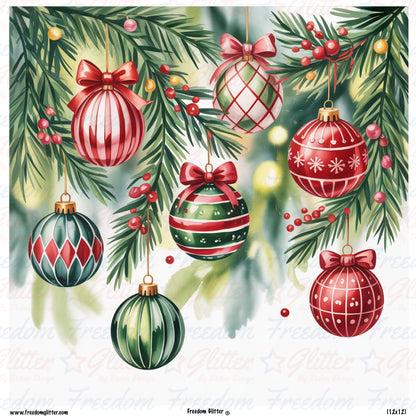 Christmas Ornaments 1 (Printed Vinyl)