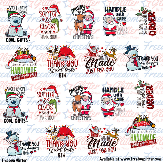 Christmas Packaging Stickers 2