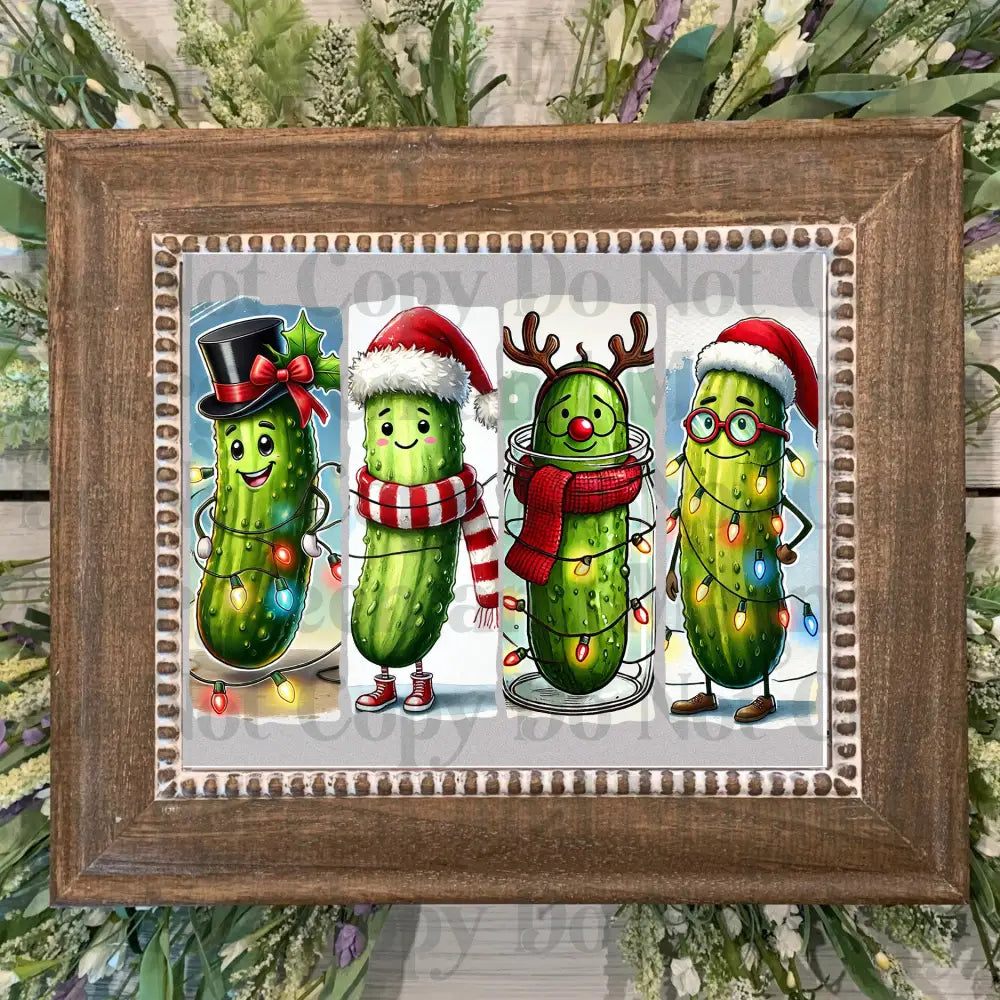 Christmas Pickles Brushstroke PNG