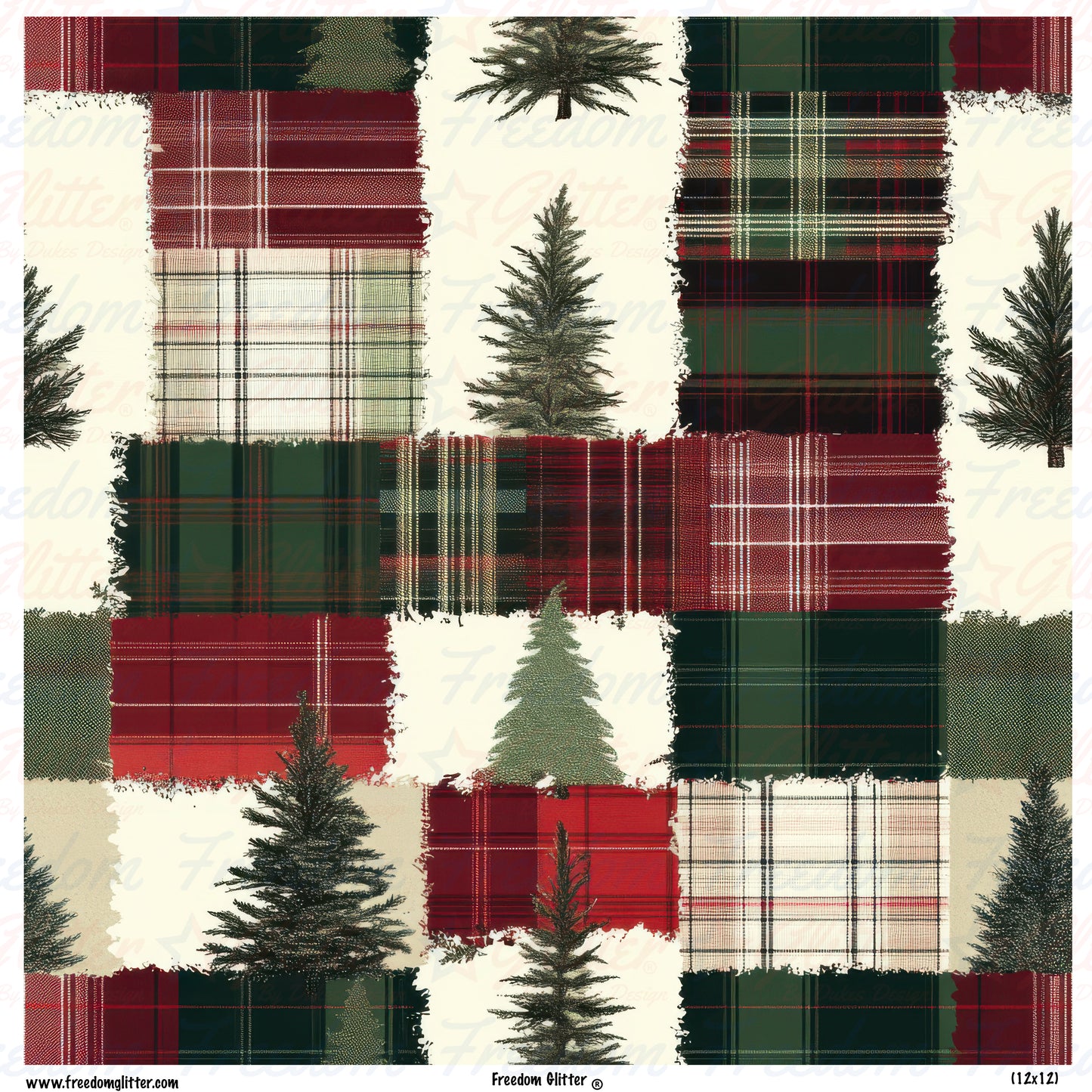 Christmas Plaid Patchwork (Printed Vinyl)
