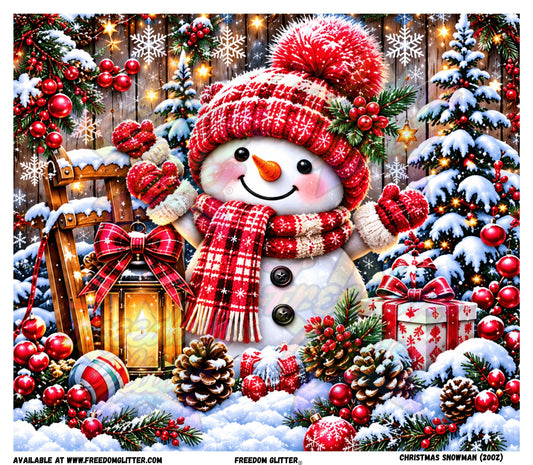 Christmas Snowman Tumbler Wrap (Printed Vinyl)