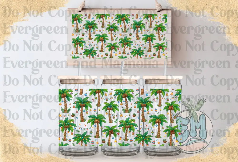 Christmas palm trees