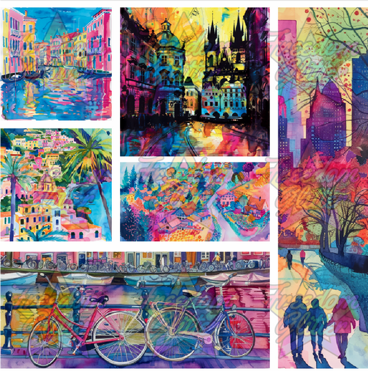 Mixed Image Sheet - City Life 1 (Printed Vinyl)