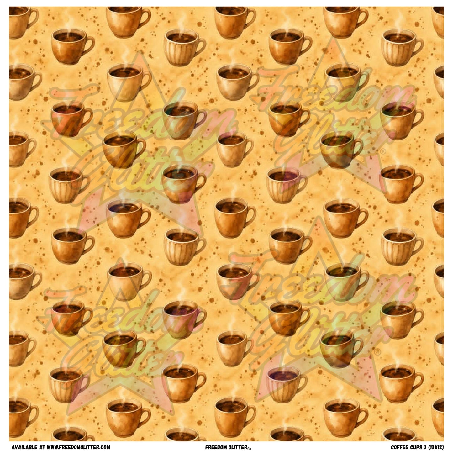 Coffee Cups 3 (Printed Vinyl)