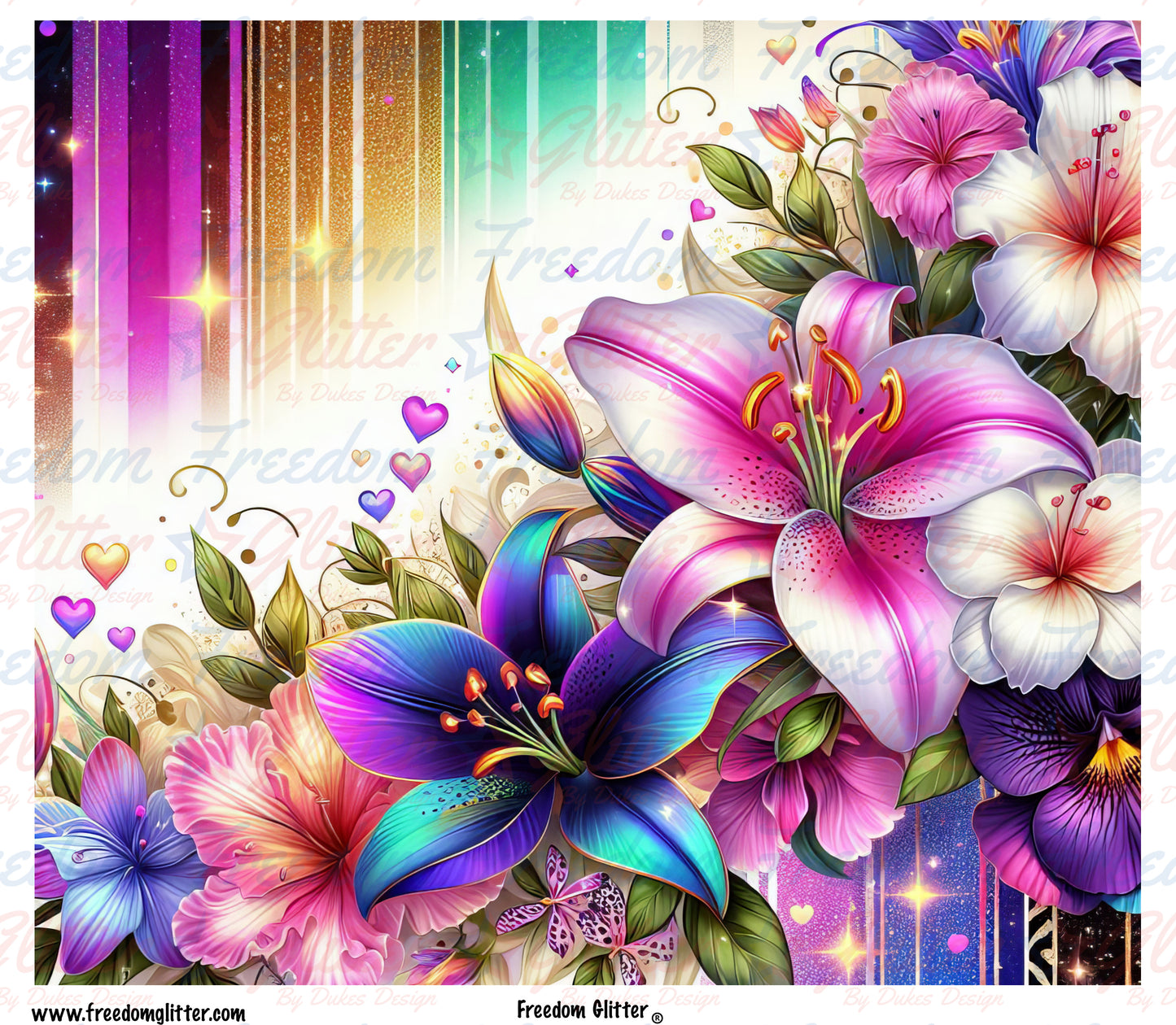 Colorful Lilies (Printed Vinyl)