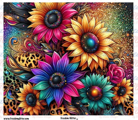 Colorful Sunflowers (Printed Vinyl)