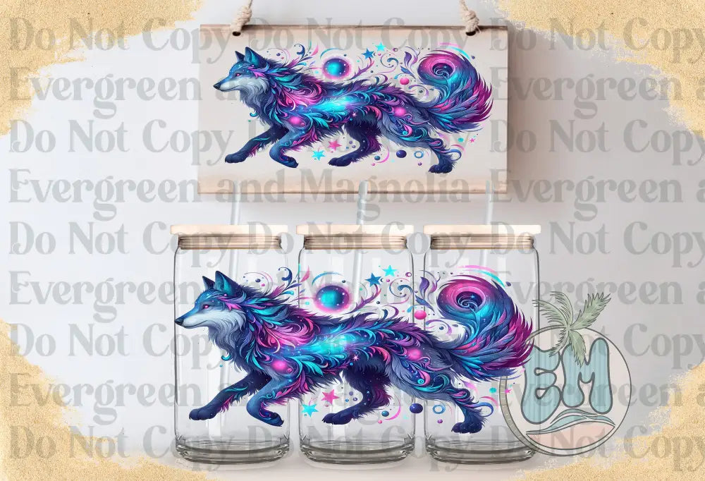 Colorful wolf