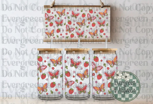 Butterflies & Strawberries