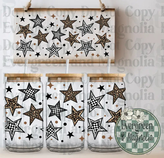 Checkered & Leopard Stars