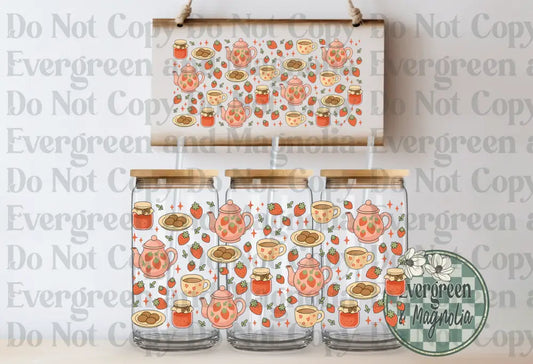 Cottage Core Strawberry Tea