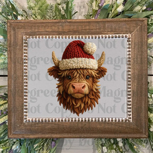 Cow Santa yarn