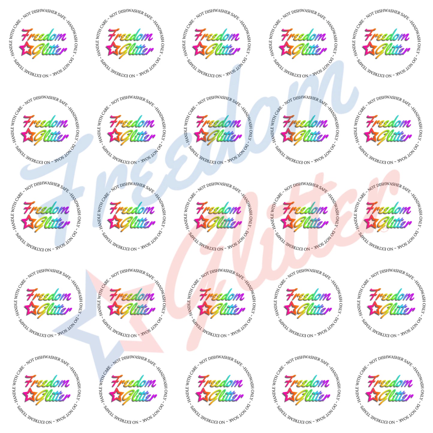 Logo Tumbler Care Stickers