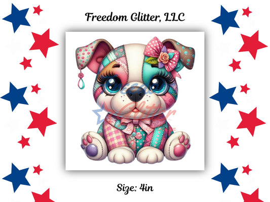 Cute Bulldog Patchwork 1 (UVDTF)