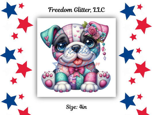 Cute Bulldog Patchwork 4 (UVDTF)