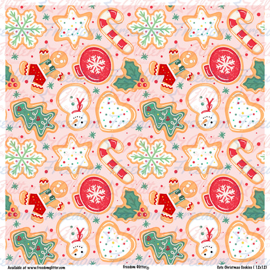 Cute Christmas Cookies (Printed Vinyl)