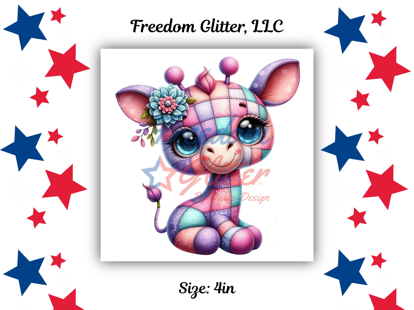 Cute Giraffe Patchwork 1 (UVDTF)