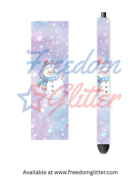 Cute Iridescent Snowmen (Printed Vinyl)