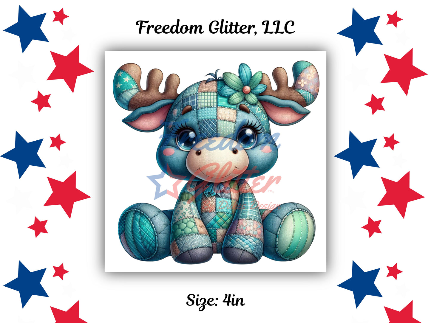 Cute Moose Patchwork 1 (UVDTF)