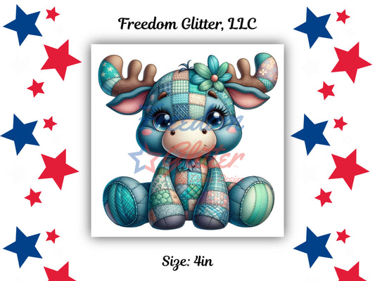 Cute Moose Patchwork 1 (UVDTF)