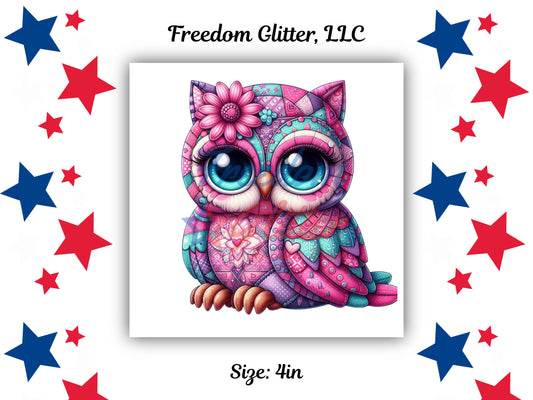 Cute Owl Patchwork 1 (UVDTF)