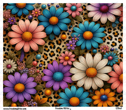 Daisies & Leopard Print (Printed Vinyl)