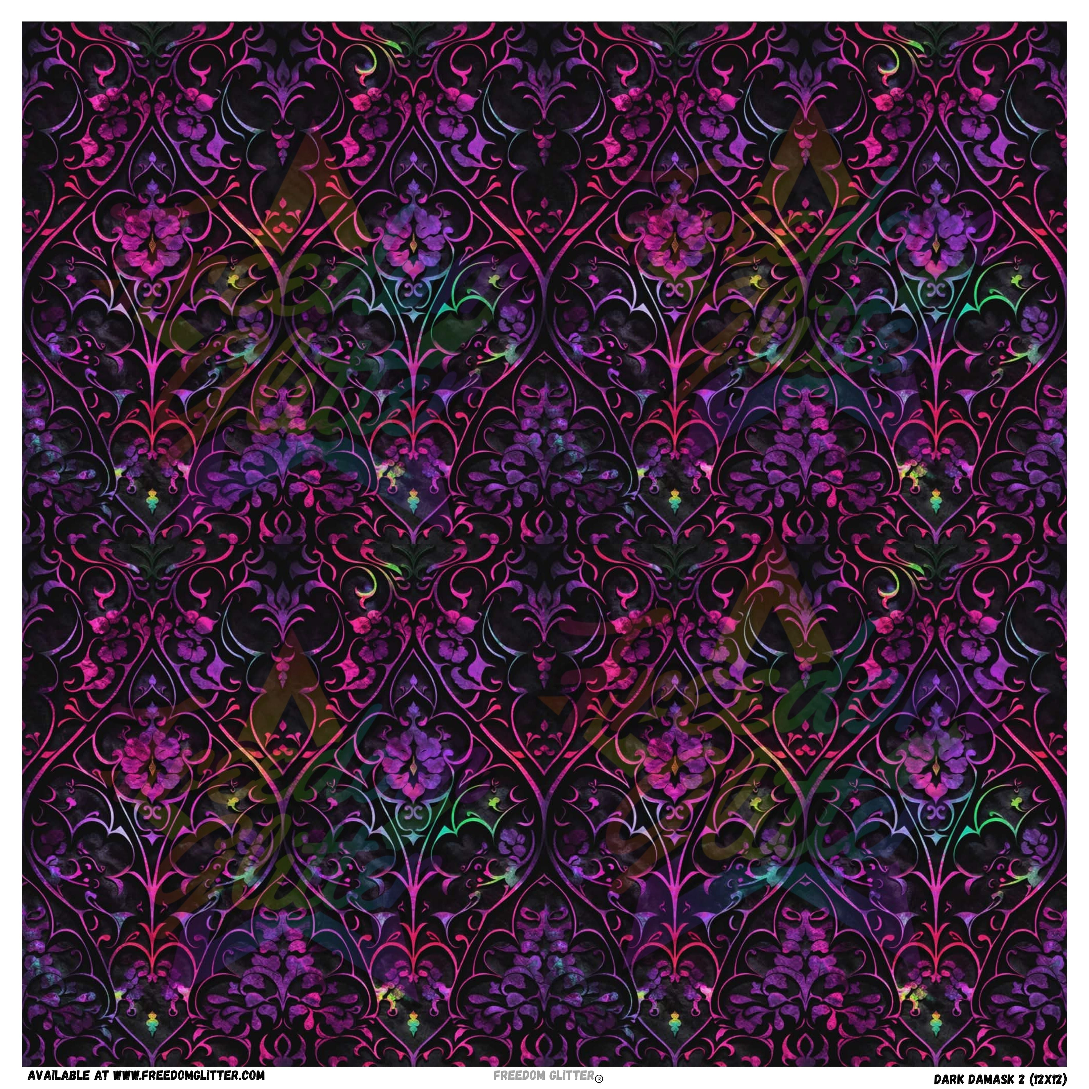 Dark Damask 2 (Printed Vinyl) – Freedom Glitter