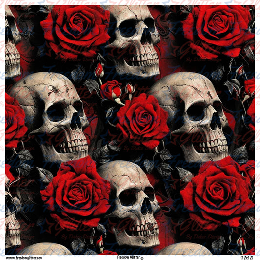 Dark Skulls & Roses (Printed Vinyl)