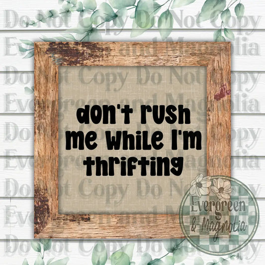 Don't rush