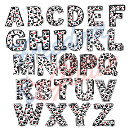 Customized Christmas Pet Gift Tags - Doodle Paw Prints