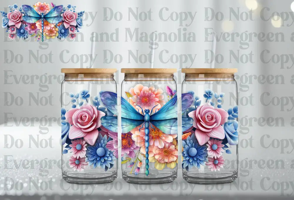 Dragonfly & Flowers