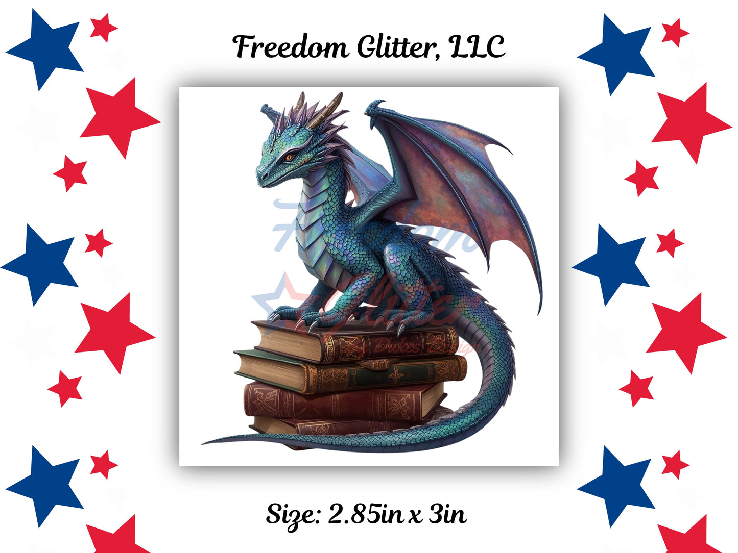 Dragon & Books 2 Decal (UVDTF)
