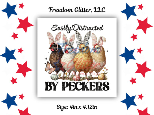 Easily Distracted by Peckers Decal (UVDTF)
