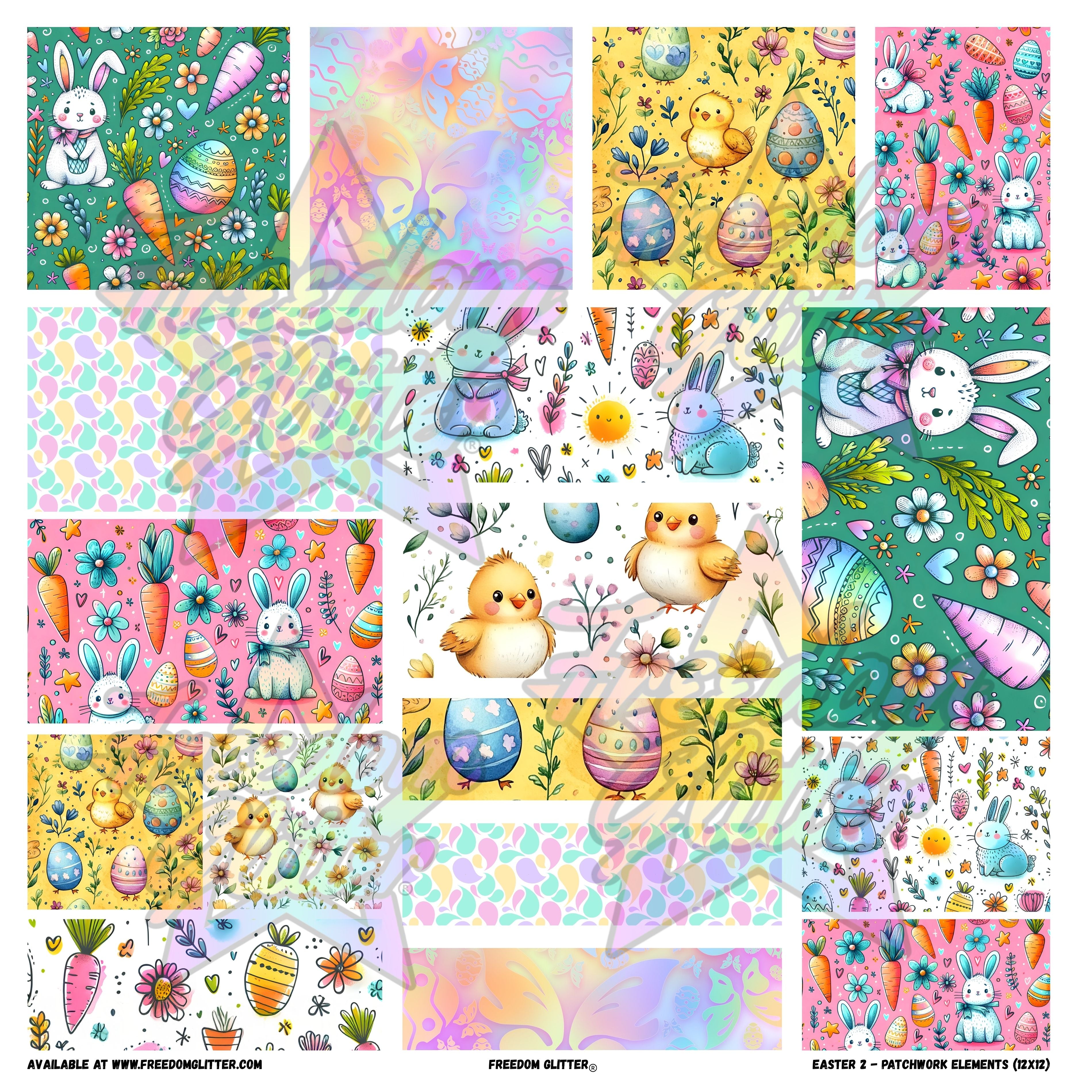 Patchwork Elements - Easter 2 (Printed Vinyl) – Freedom Glitter