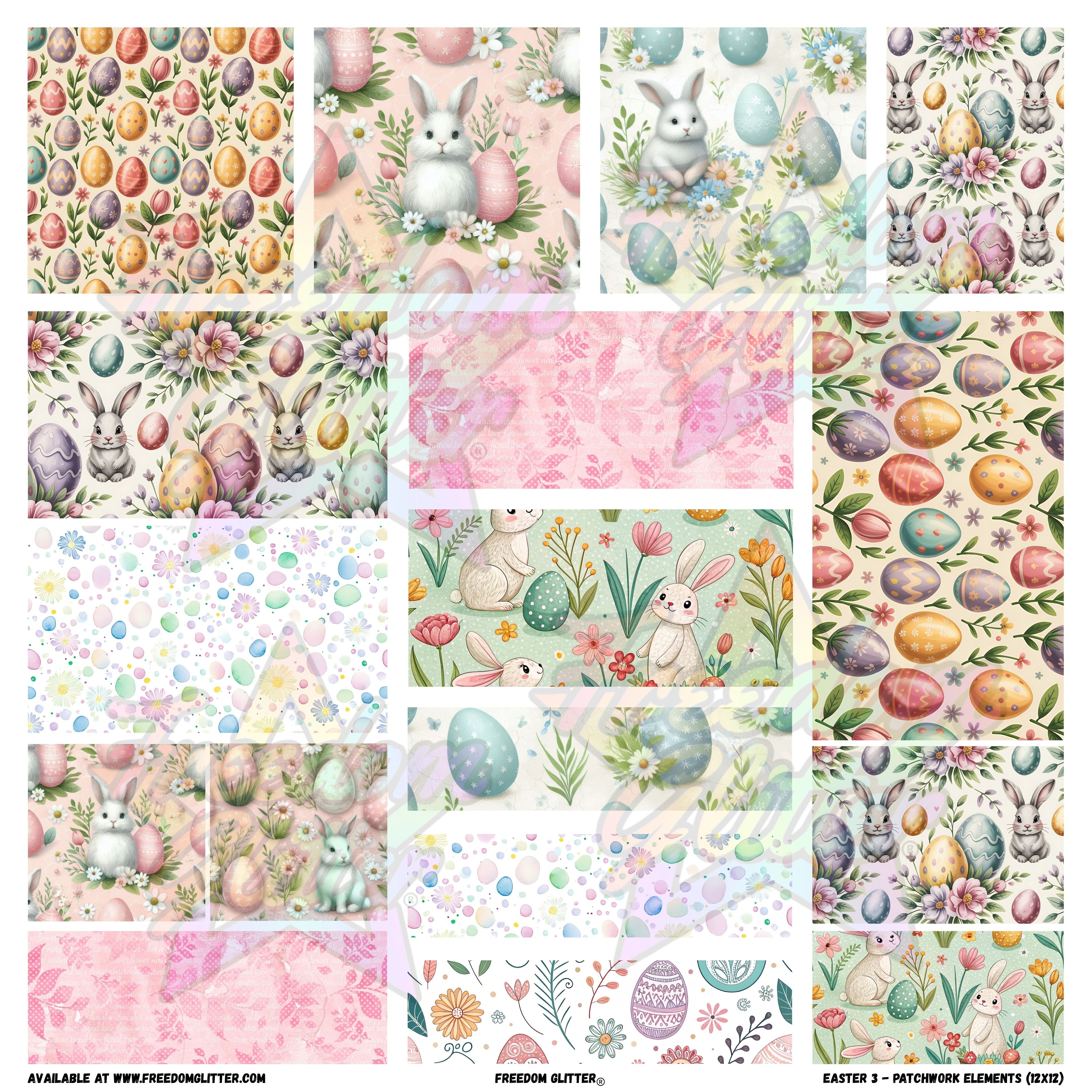 Patchwork Elements - Easter 3 (Printed Vinyl) – Freedom Glitter
