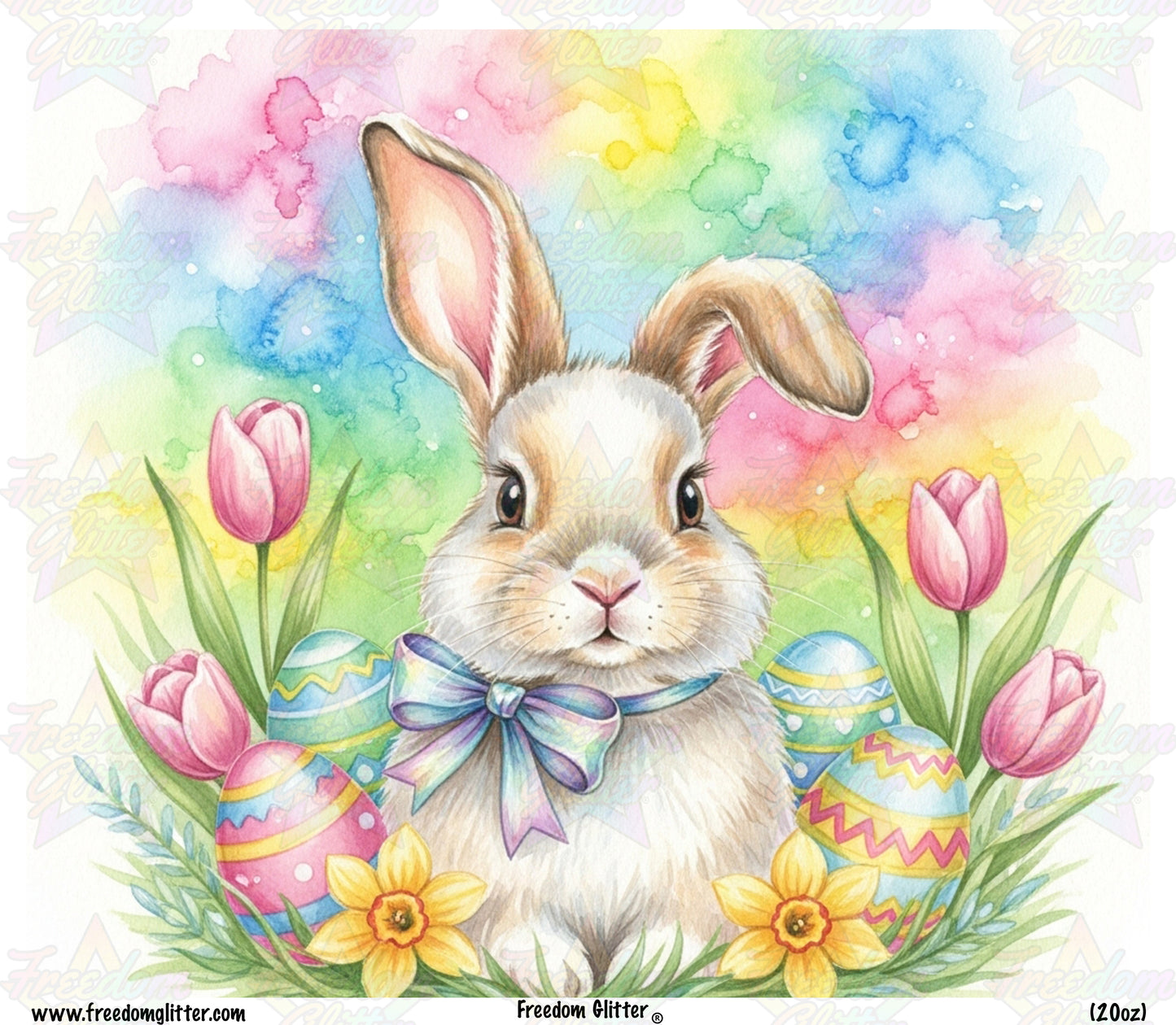 Easter Bunny Watercolor (Printed Vinyl)