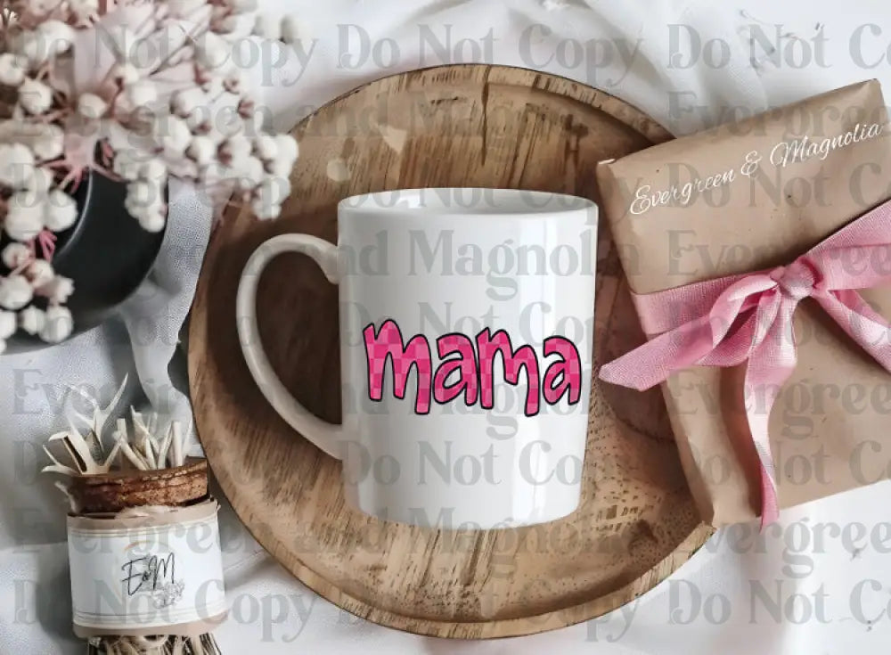 Embroidered Mama (Pink)