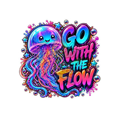 Encouraging -Go with the Flow 2" Badge Reel Acrylic Blank