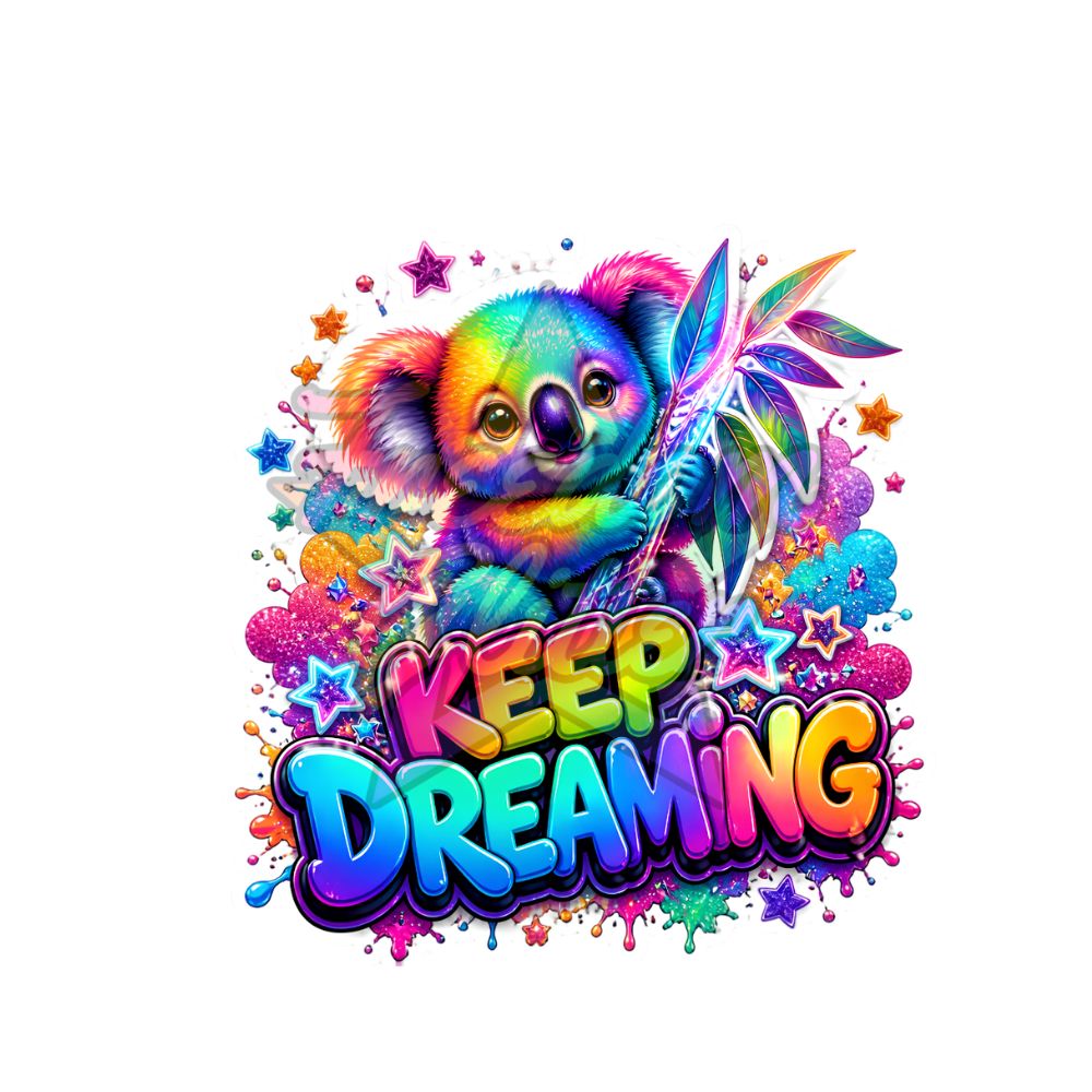 Encouraging -Keep Dreaming 2" Badge Reel Acrylic Blank