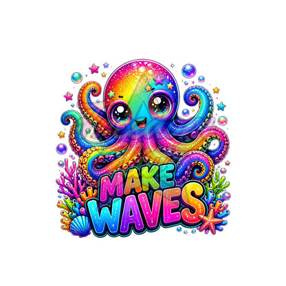 Encouraging - Make Waves 2" Badge Reel Acrylic Blank