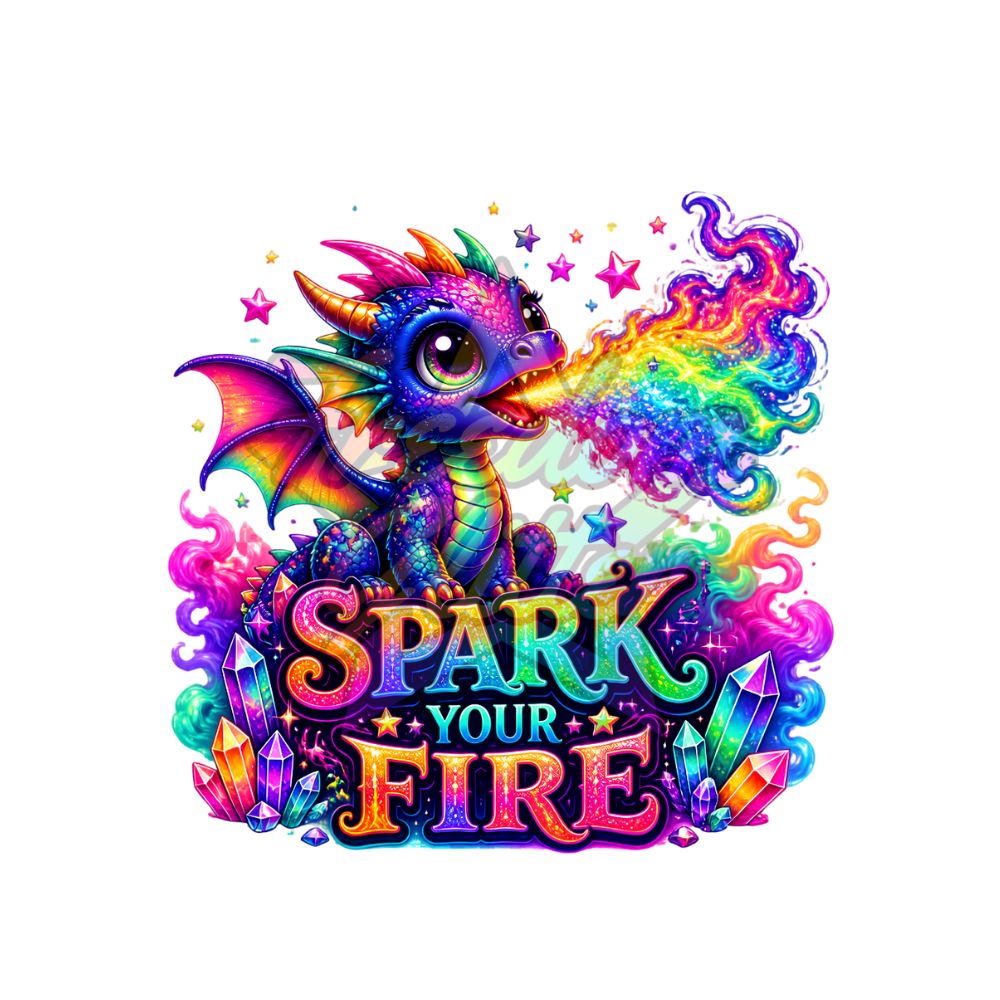 Encouraging - Spark Your Fire 2" Badge Reel Acrylic Blank