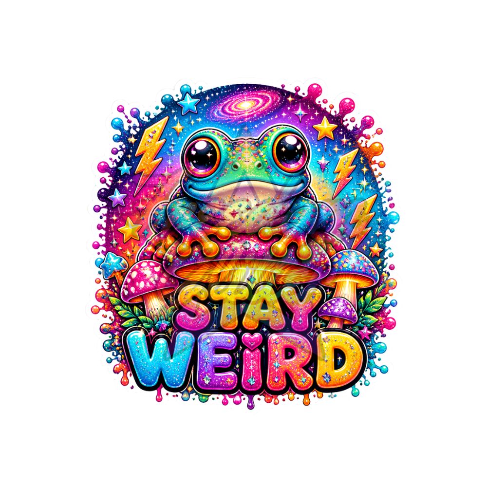 Encouraging - Stay Weird 2" Badge Reel Acrylic Blank