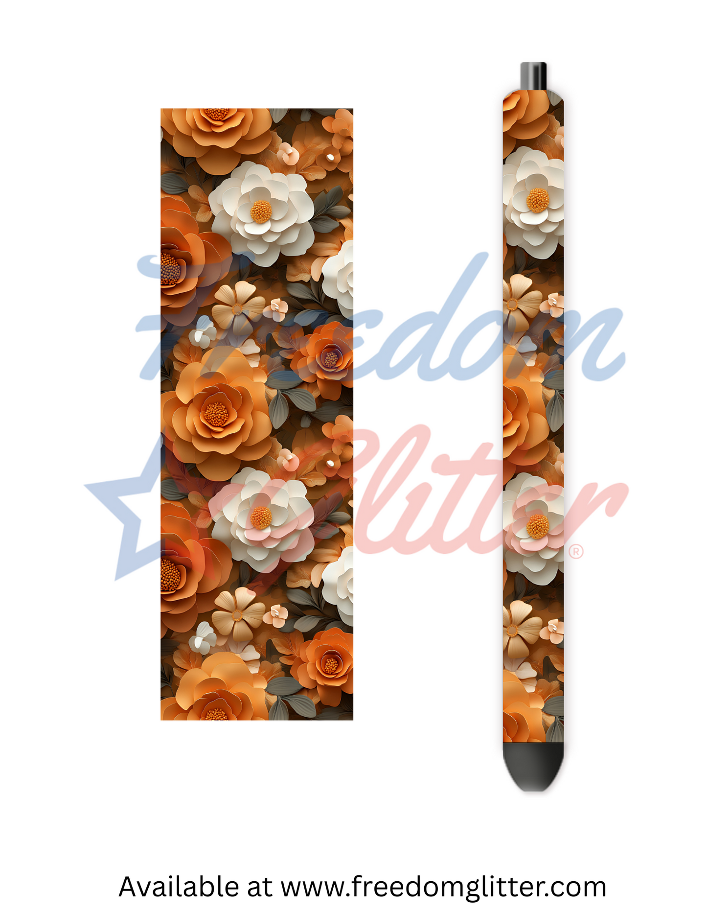 Fall Floral 6 Pen Wrap (Vinyl)