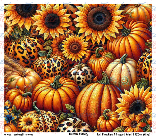 Fall Pumpkins & Leopard Print 1 (Printed Vinyl)