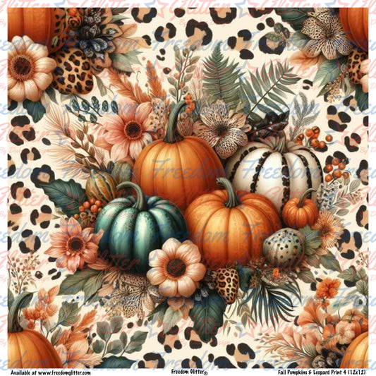 Fall Pumpkins & Leopard Print 5 (Printed Vinyl)