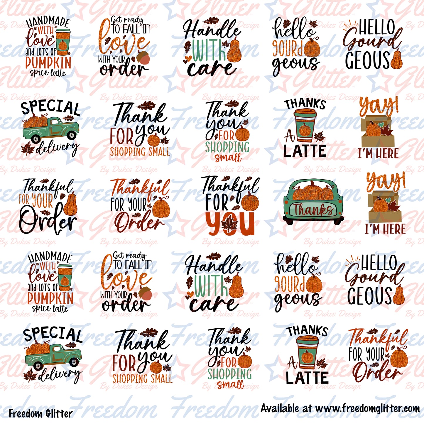 Fall Packaging Stickers