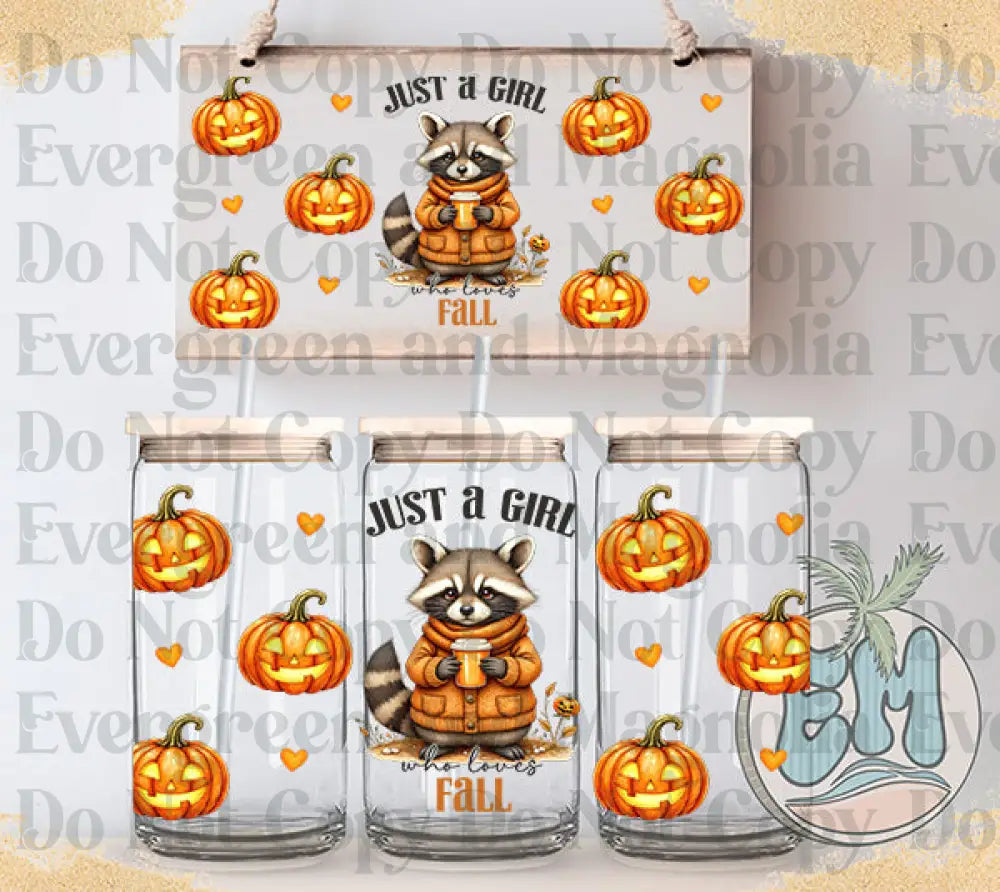 Fall raccoon cozy