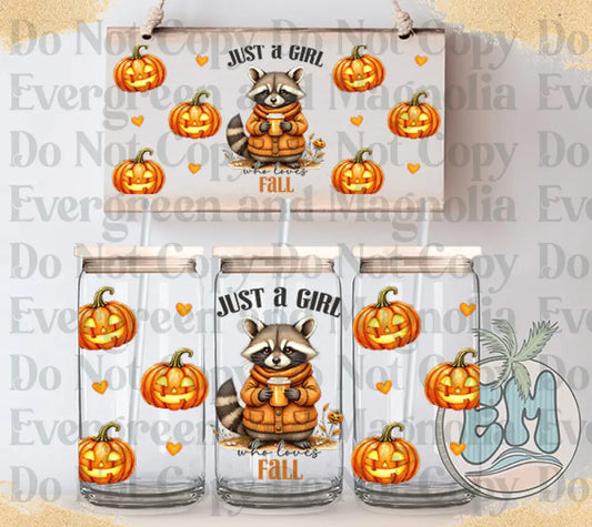 Fall raccoon cozy