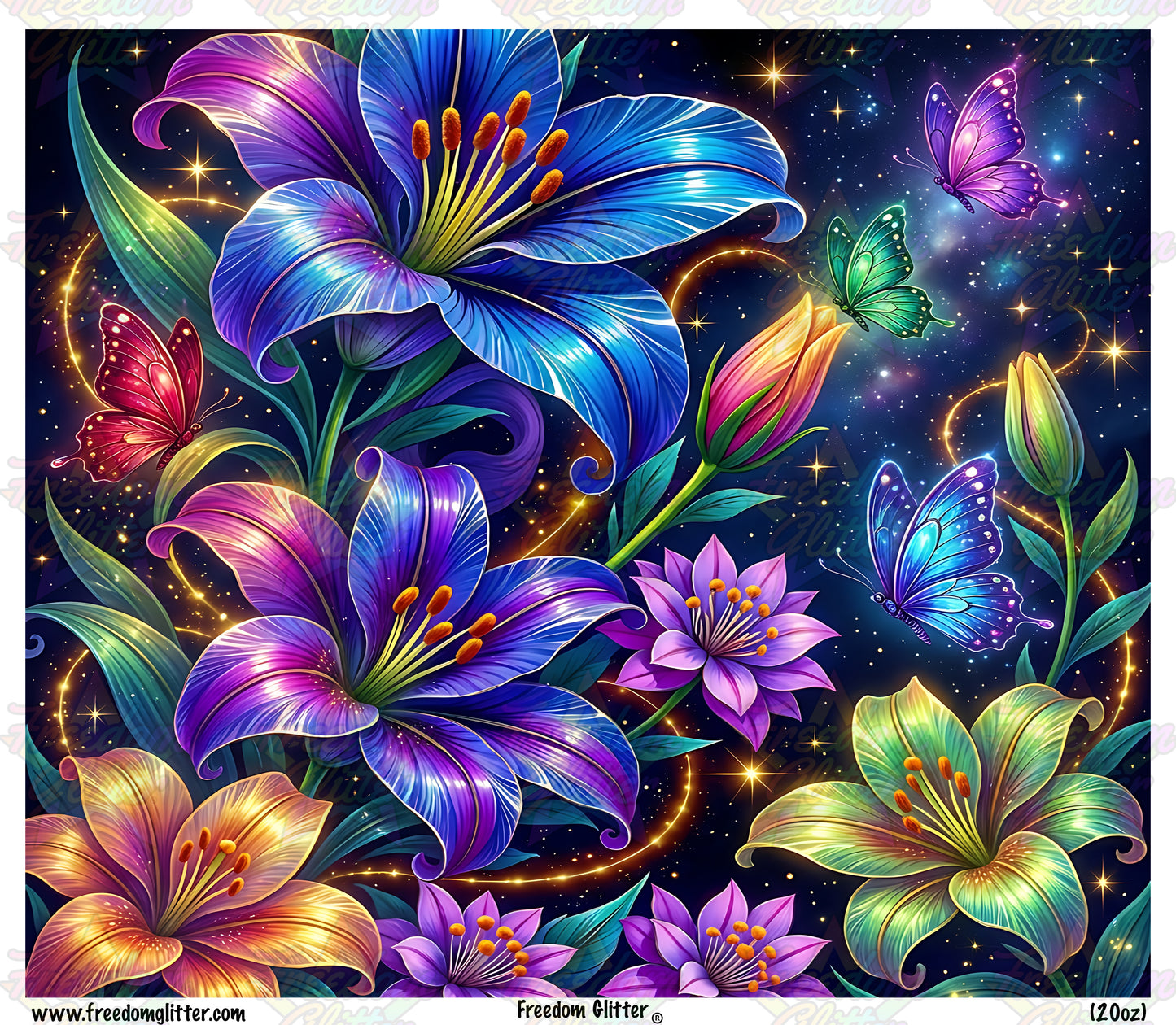 Fantasy Floral & Butterflies (Printed Vinyl)