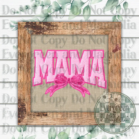 Faux Chenille Mama Coquette Pink